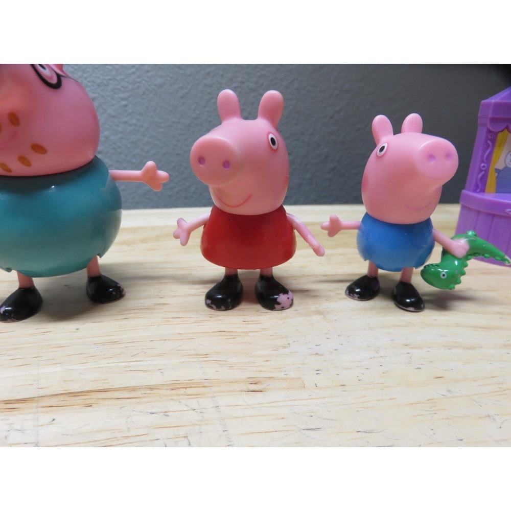 Peppa Pig Lot of 12 Figure Mixed George Mama Papa + Others 17 Total Pieces - Picture 11 of 14